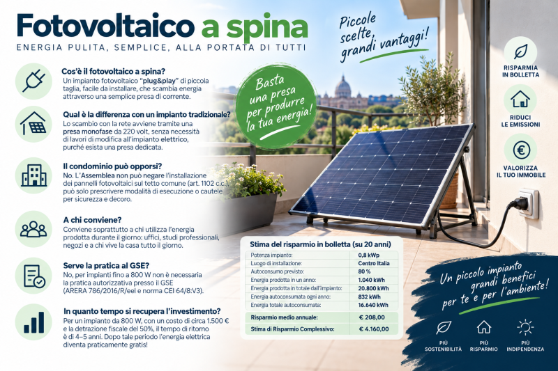 Fotovoltaico a spina